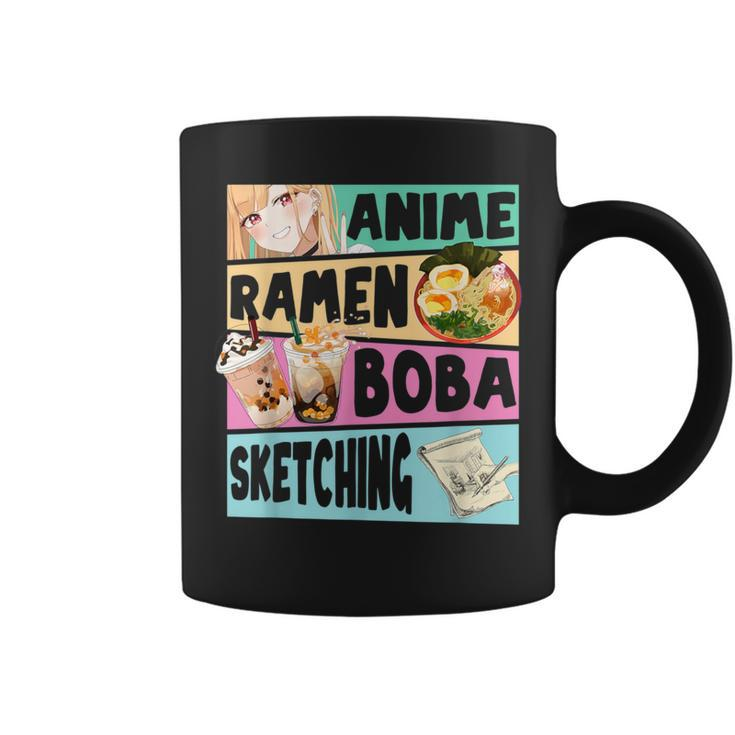 Anime Ramen Boba Sketching Kawaii Anime Girls Ns Coffee Mug