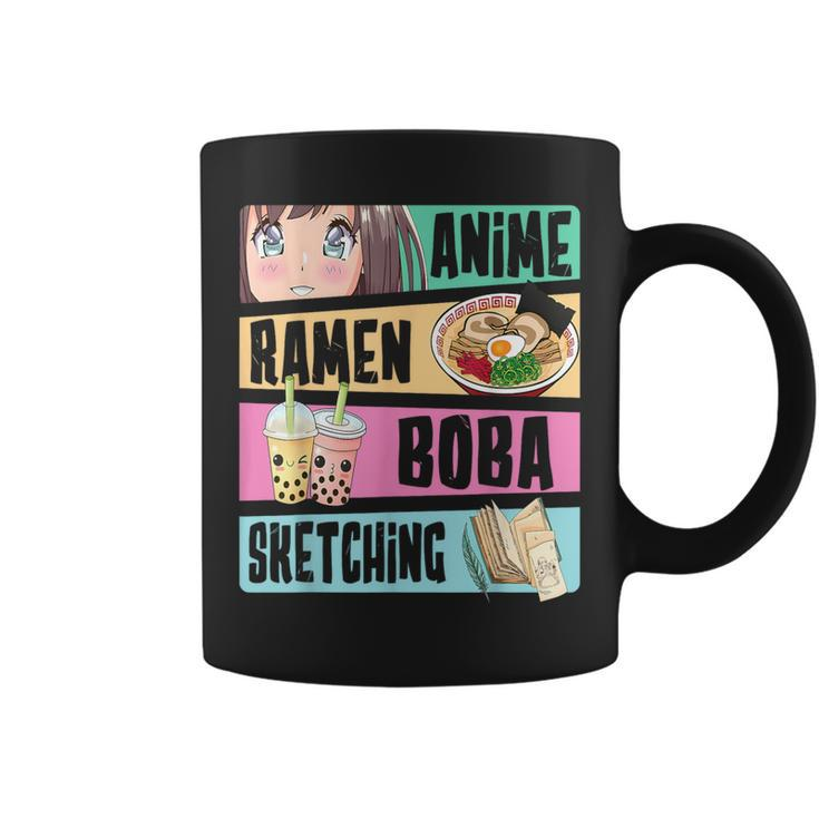 Anime Ramen Boba Sketching Kawaii Anime Lover Merch Coffee Mug