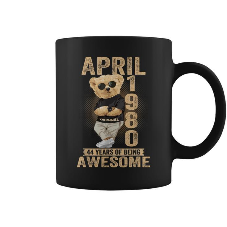 April 1980 44Th Birthday 2024 44 Years Of Being Awesome Coffee Mug