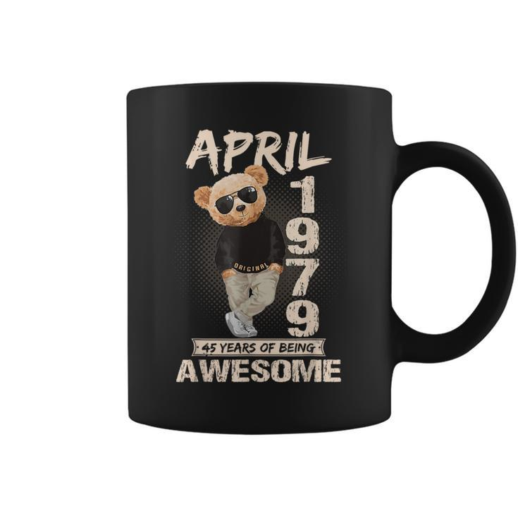 April 45Th Birthday 1979 Awesome Teddy Bear Coffee Mug