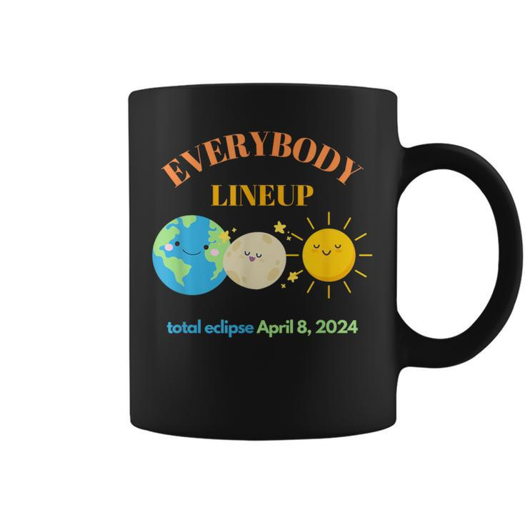 April 8 2024 Earth Moon Sun Cute Coffee Mug