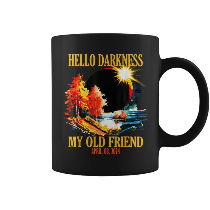 April 8 2024 Hello Darkness My Old Friend Eclipse Coffee Mug