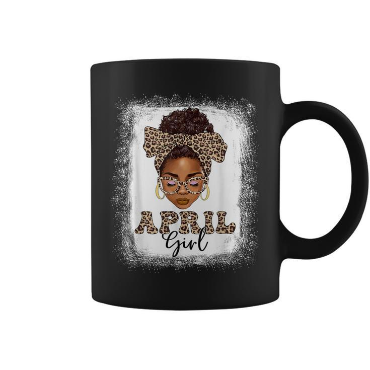 April Girls Afro Messy Bun Bleached Black Birthday Coffee Mug