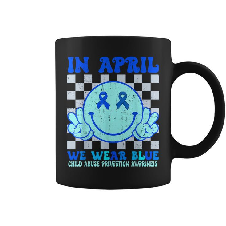 In April We Wear Blue Child Abuse Prevention Awareness Coffee Mug