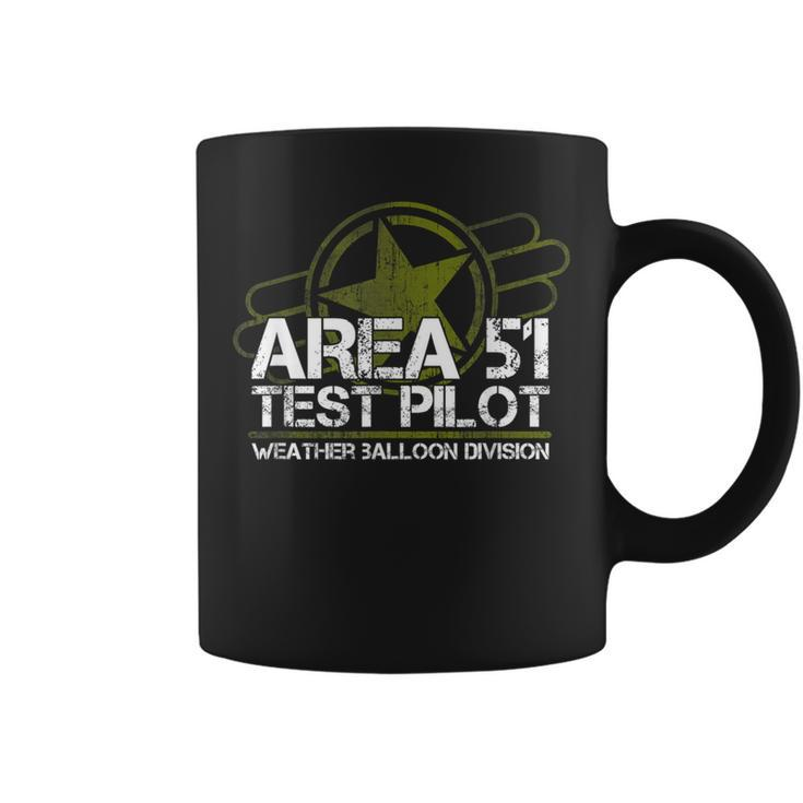 Area 51 Ufo Test Pilot Alien Roswell Weather Balloon Coffee Mug