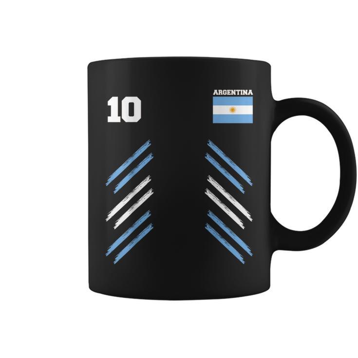 Argentina Soccer Ball Argentina Flag Number Ten Women Coffee Mug