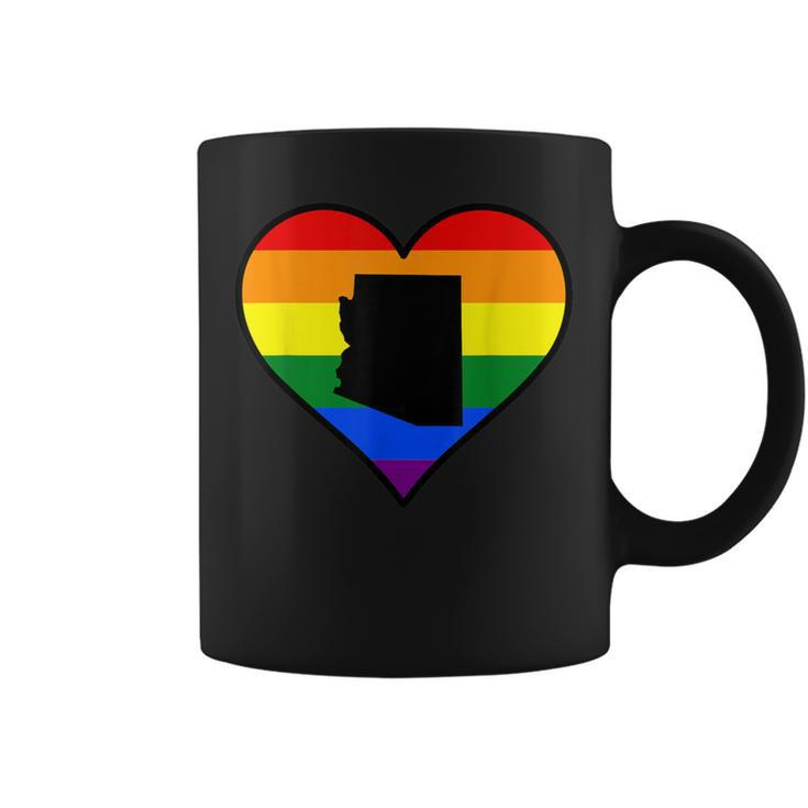 Arizona Gay Pride Heart Coffee Mug