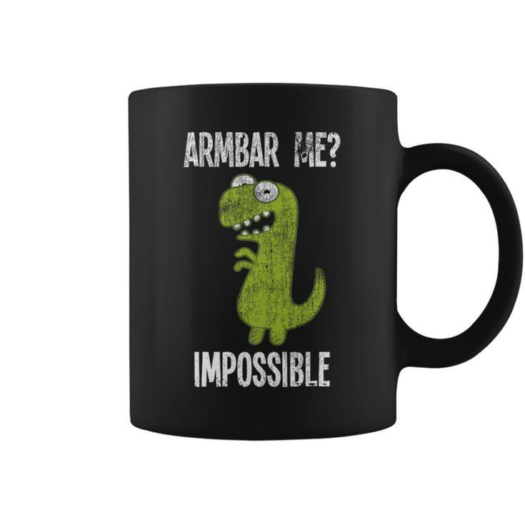 Armbar Me Impossible Trex Dinosaur Vintage Jiu Jitsu Coffee Mug