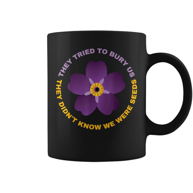 Armenia Armenian Genocide 1915 Purple Forget Me Not Flower Coffee Mug