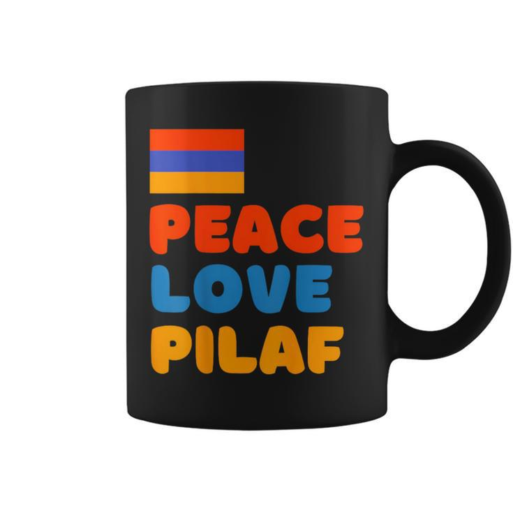 Armenian Flag Peace Love Pilaf Armenian Rice Lover Food Coffee Mug