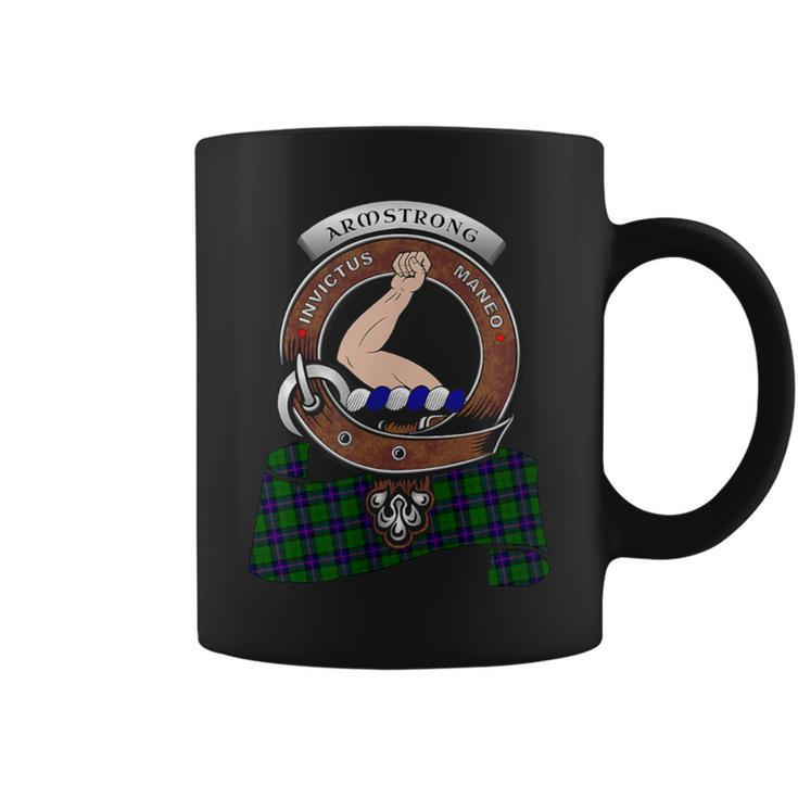 Armstrong Scottish Clan Badge & Tartan Coffee Mug