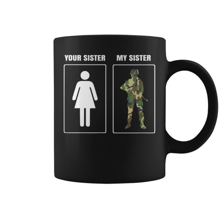 Army Military Sister Appreciation Proud Brother Coffee Mug