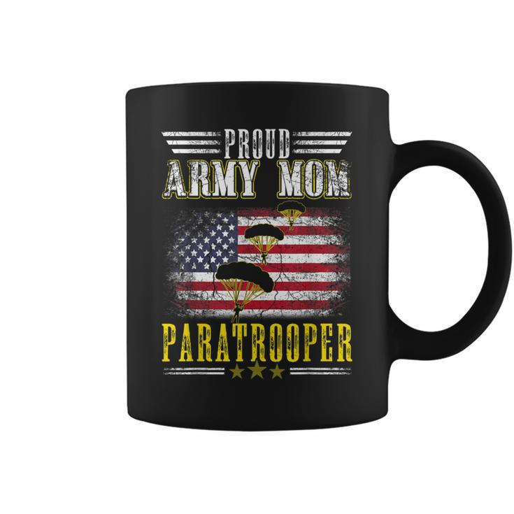 Army Paratrooper Proud Mom Airborne Usa Soldier Coffee Mug