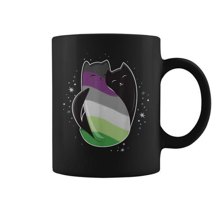 Aroace Cat Lgbt Gay Asexual Aromantic Pride Flag Aro Ace Coffee Mug