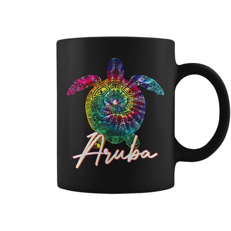Aruba Tie Dye Sea Turtle Matching Family Vacation Coffee Mug