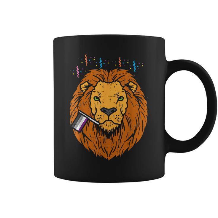 Asexual Flag Lion Lgbt Pride Month Ace Pride Stuff Animal Coffee Mug