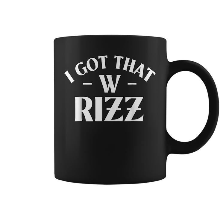 Ask Me About My Rizz I Got That W Rizz Ironic Meme Coffee Mug