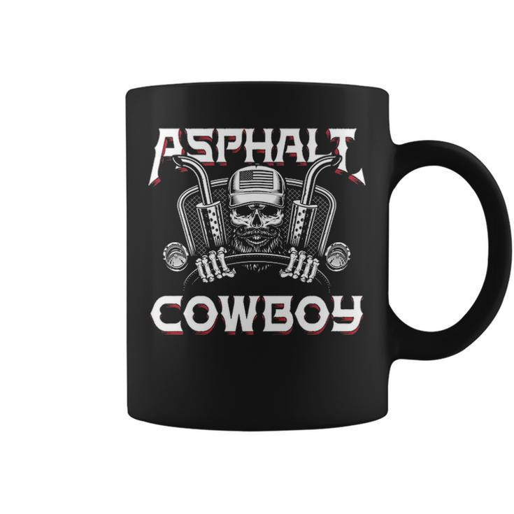 Asphalt Cowboy Truck Driver Trucker Diesel Semi Coffee Mug