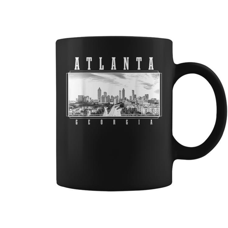 Atl Atlanta Skyline Pride Black & White Vintage Georgia Coffee Mug