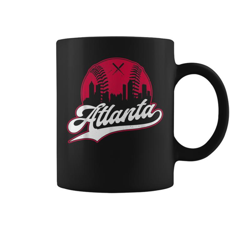 Atlanta Baseball Atl Skyline Vintage Game Day Brave Coffee Mug