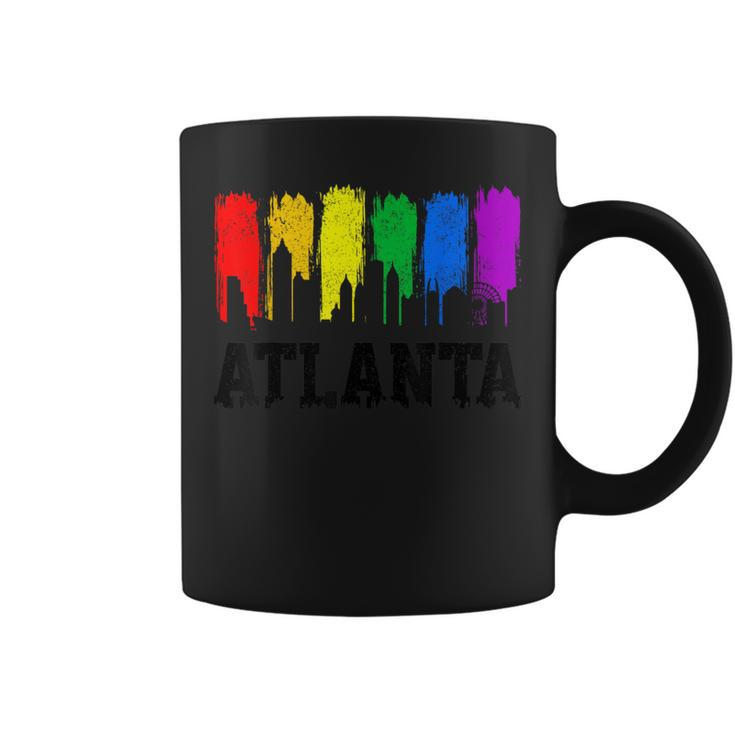Atlanta Skyline Rainbow Atl Lgbtq Gay Pride Month Coffee Mug