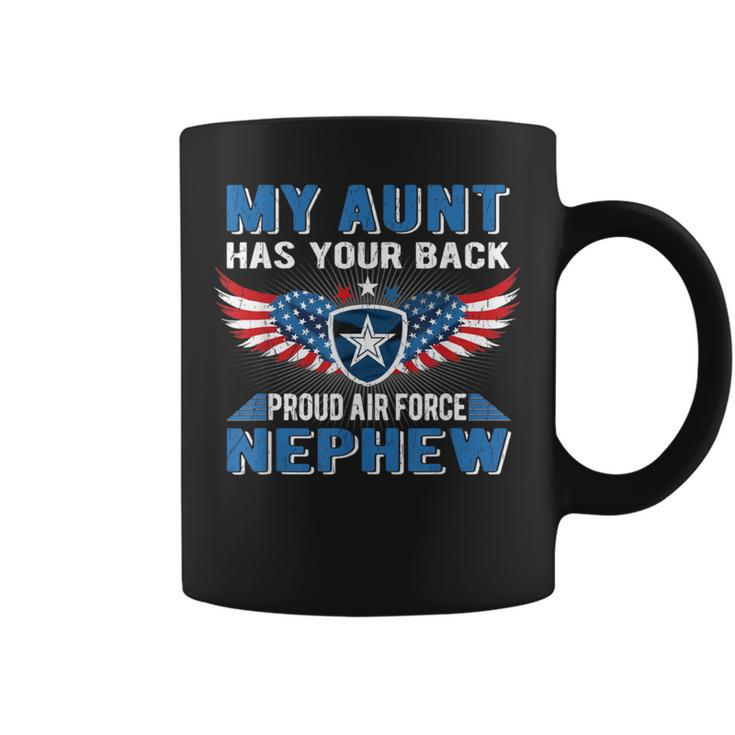 My Aunt Has Your Back Proud Air Force Nephew Military Family Coffee Mug