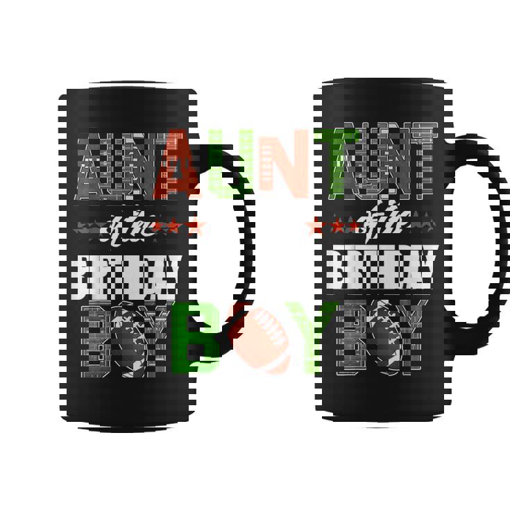 Aunt Of The Birthday Boy Family Football Party Decorations Coffee Mug
