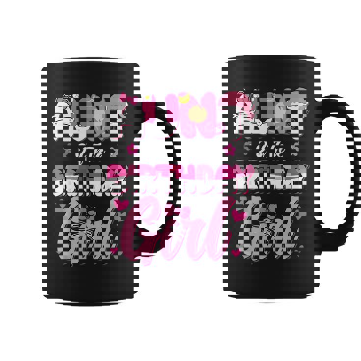 Aunt Of The Birthday Girl Cat Kitty Family Matching Coffee Mug