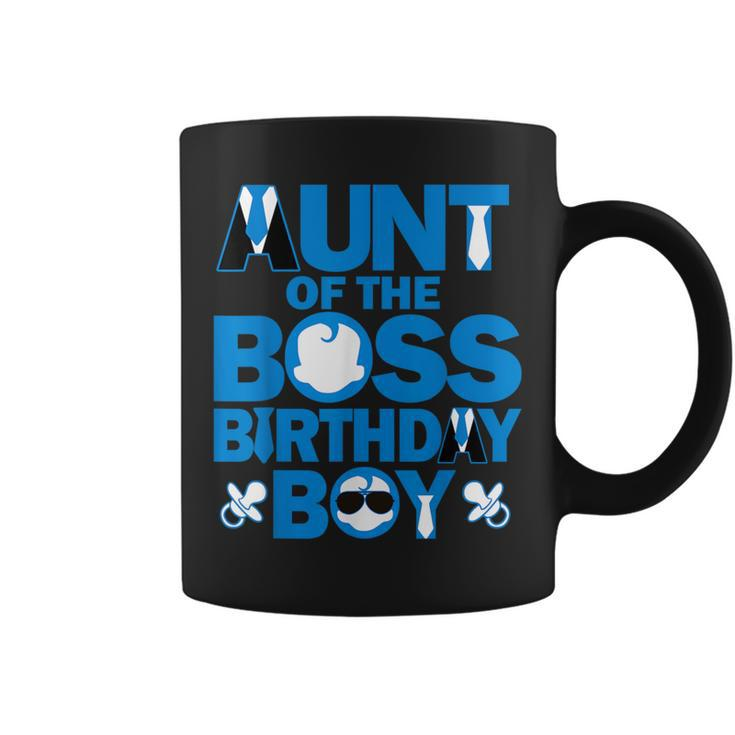 Aunt Of The Boss Birthday Boy Baby Family Party Decorations Coffee Mug