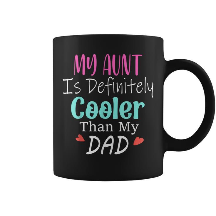 My Aunt Is Definitely Cooler Than My Dad Sarcastic Auntie Coffee Mug