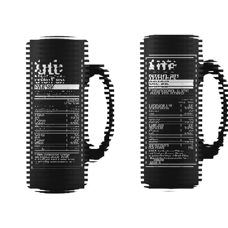 Auntie Nutrition Facts Coffee Mug