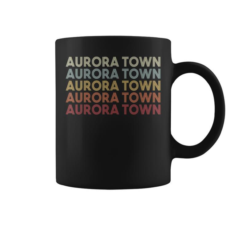Aurora Town New York Aurora Town Ny Retro Vintage Text Coffee Mug