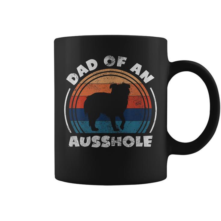 Aussie Dad Of An Ausshole Australian Shepherd Owner Vintage Coffee Mug