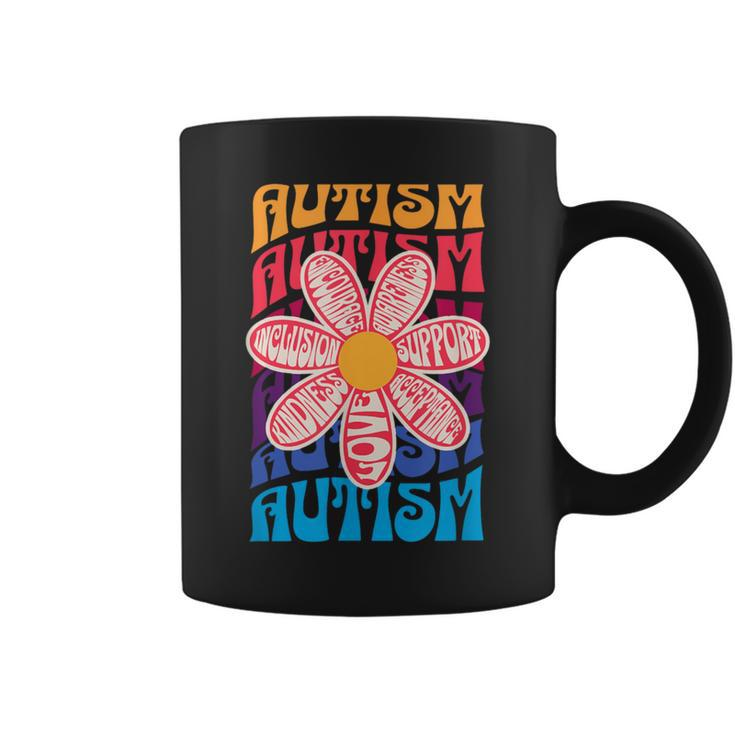 Autism Awareness Flower Acceptance Inclusion Love Support Coffee Mug