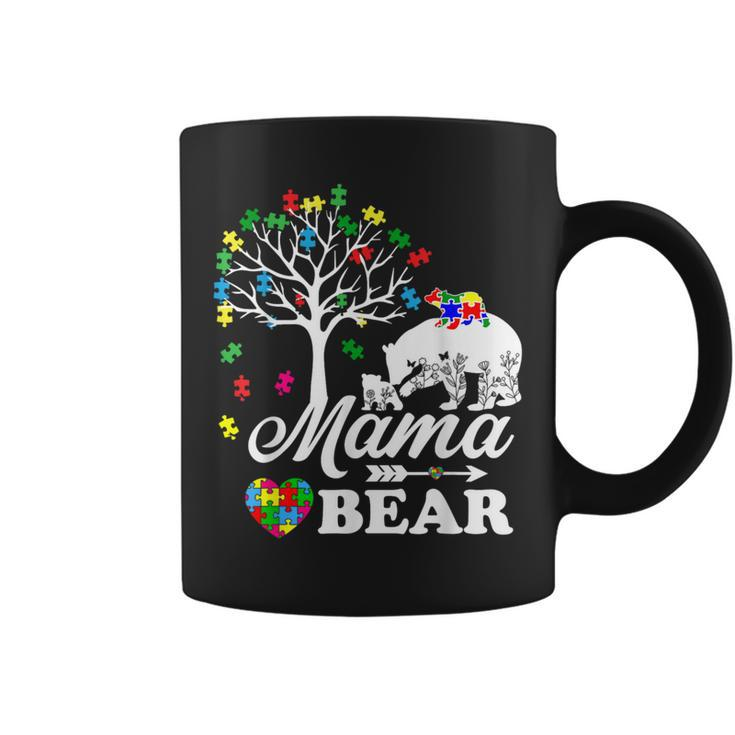 Autism Awareness Mama Bear Support Autistic Autism Mom Coffee Mug