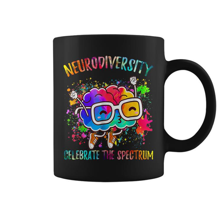 Autism Awareness Neurodiversity Celebrate The Spectrum Brain Coffee Mug
