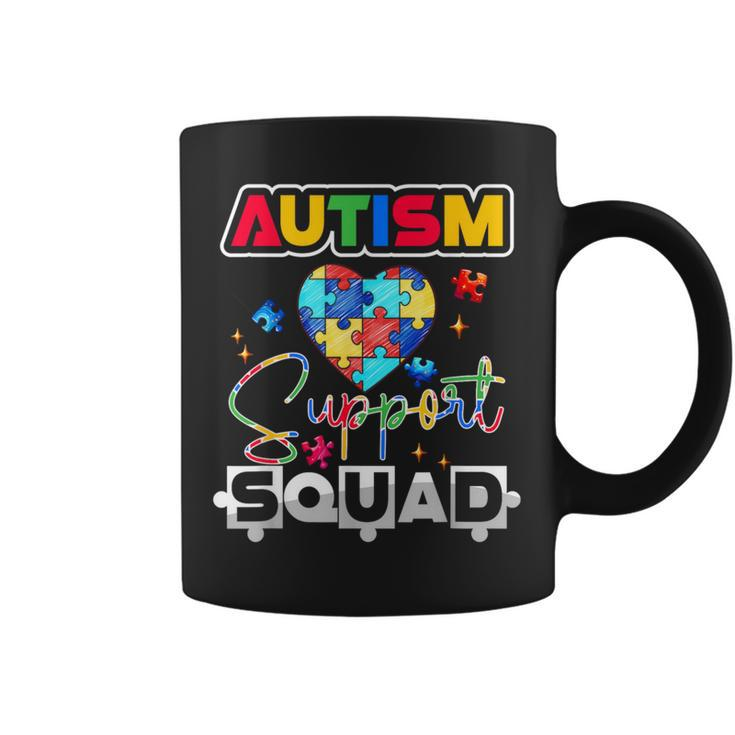 Autism Awareness Autism Squad Support Team Colorful Puzzle Coffee Mug