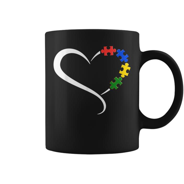 Autism Heart Awareness Heart Mens Taza de café