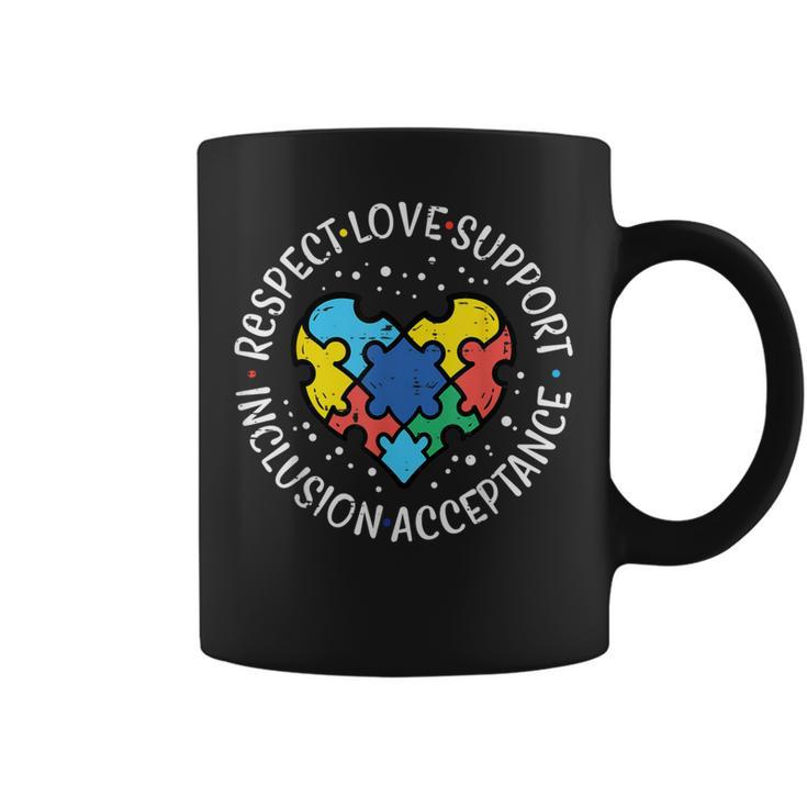 Autism Respect Love Inclusion Acceptance Awareness Kid Coffee Mug