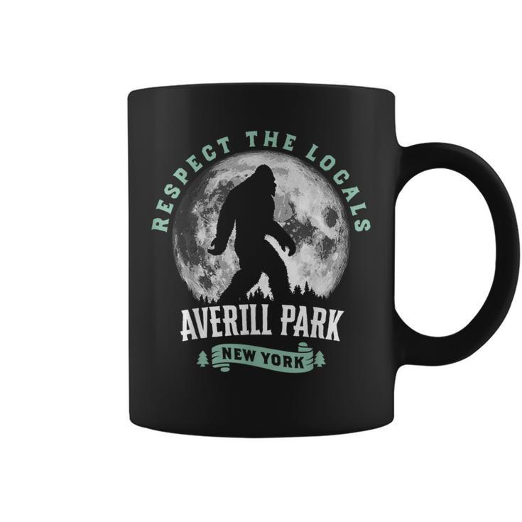 Averill Park New York Respect The Locals Bigfoot Night Coffee Mug