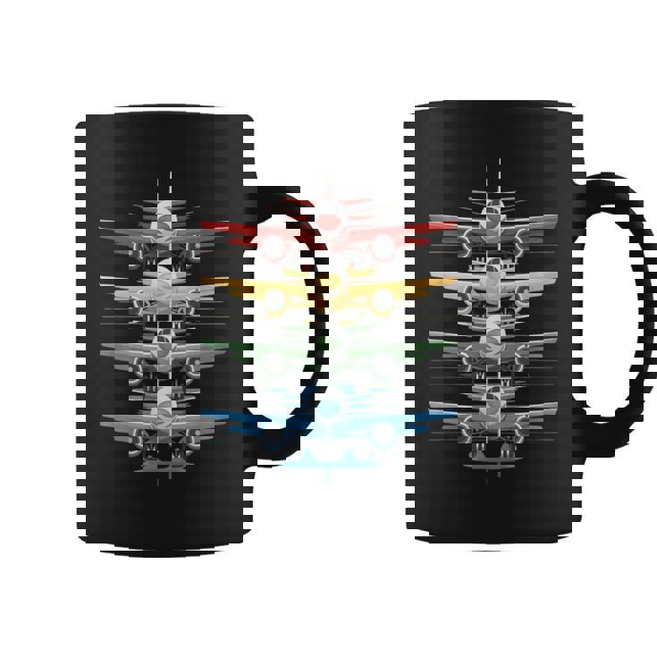 Aviation Airplane Flying Airline Colorful Enthusiast Pilot Coffee Mug