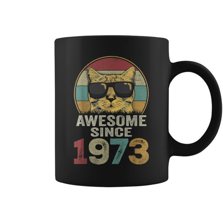 Awesome Since 1973 50Th Birthday 50 Year Old Cat Lovers Coffee Mug