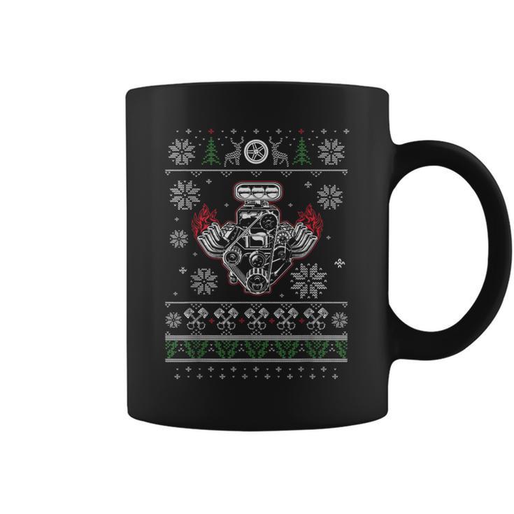 Awesome Ugly Christmas V8 Muscle Car Coffee Mug