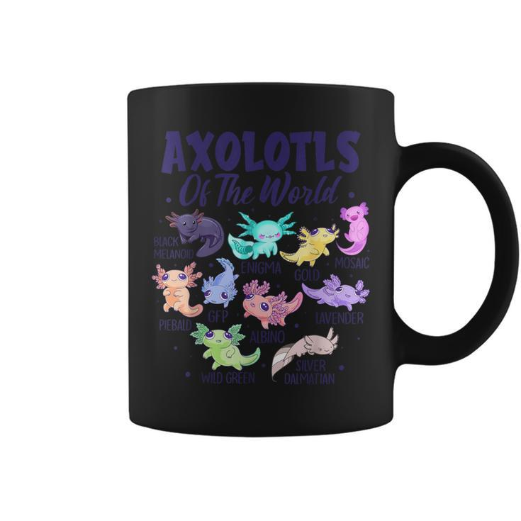 Axolotl Cute Axolotls Of The World Kawaii Girl Boy Kid Coffee Mug