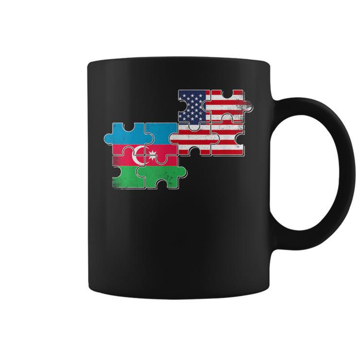 Azerbaijan Usa Vintage Flag American Azerbaijani Coffee Mug