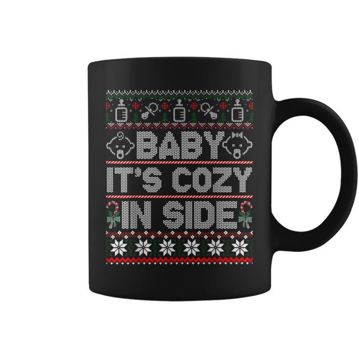 Baby It's Cozy Inside Christmas Ugly Sweater Coffee Mug