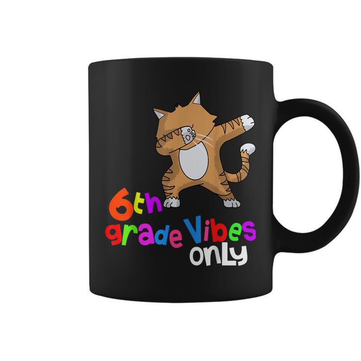 Back To School 6Th Grade Dabbing Cat 1St Day Coffee Mug