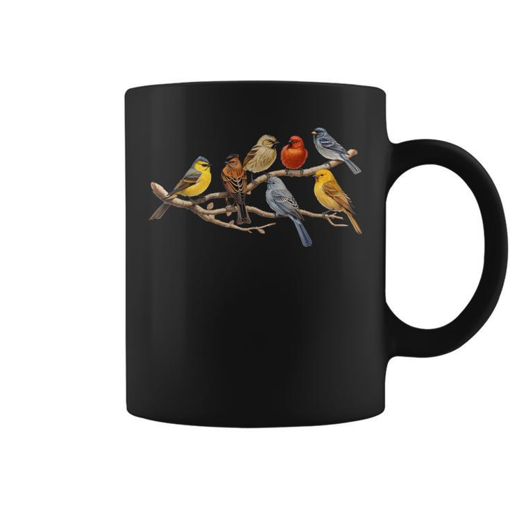 Backyard Bird Watching Watcher Birder Birds On A Branch Coffee Mug