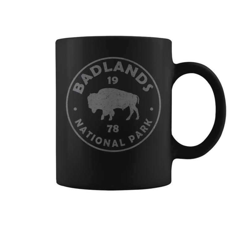Badlands National Park Bison Vintage Hiking Souvenir Coffee Mug