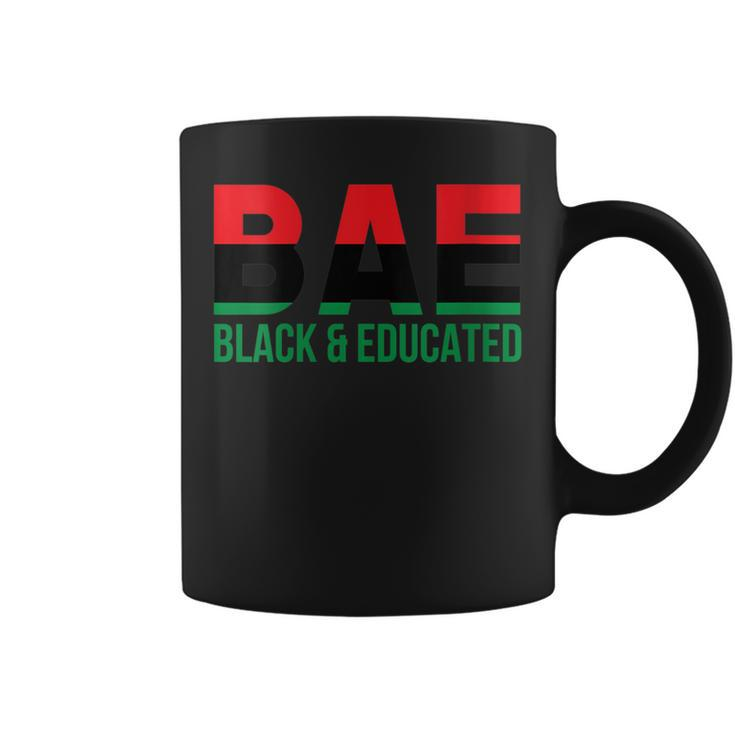 Bae Black & Educated Afro Pride Pan African Flag Melanin Coffee Mug